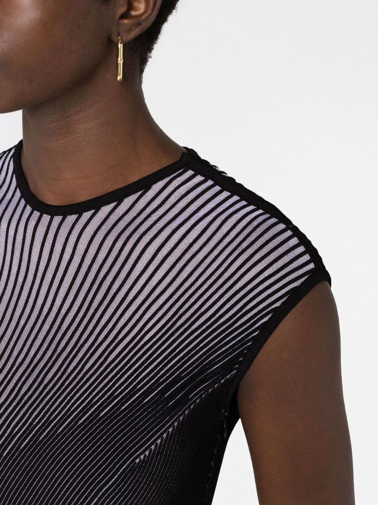 Black Twisted Midi Dress