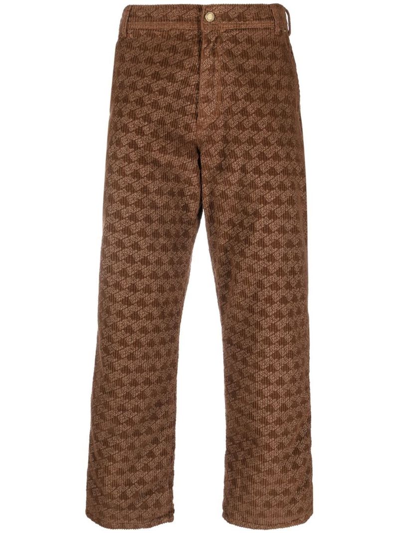 Brown Logo Corduroy Trousers
