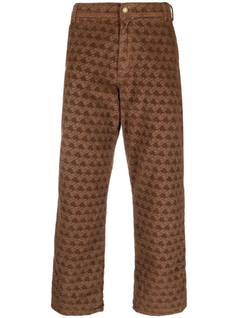 Brown Logo Corduroy Trousers