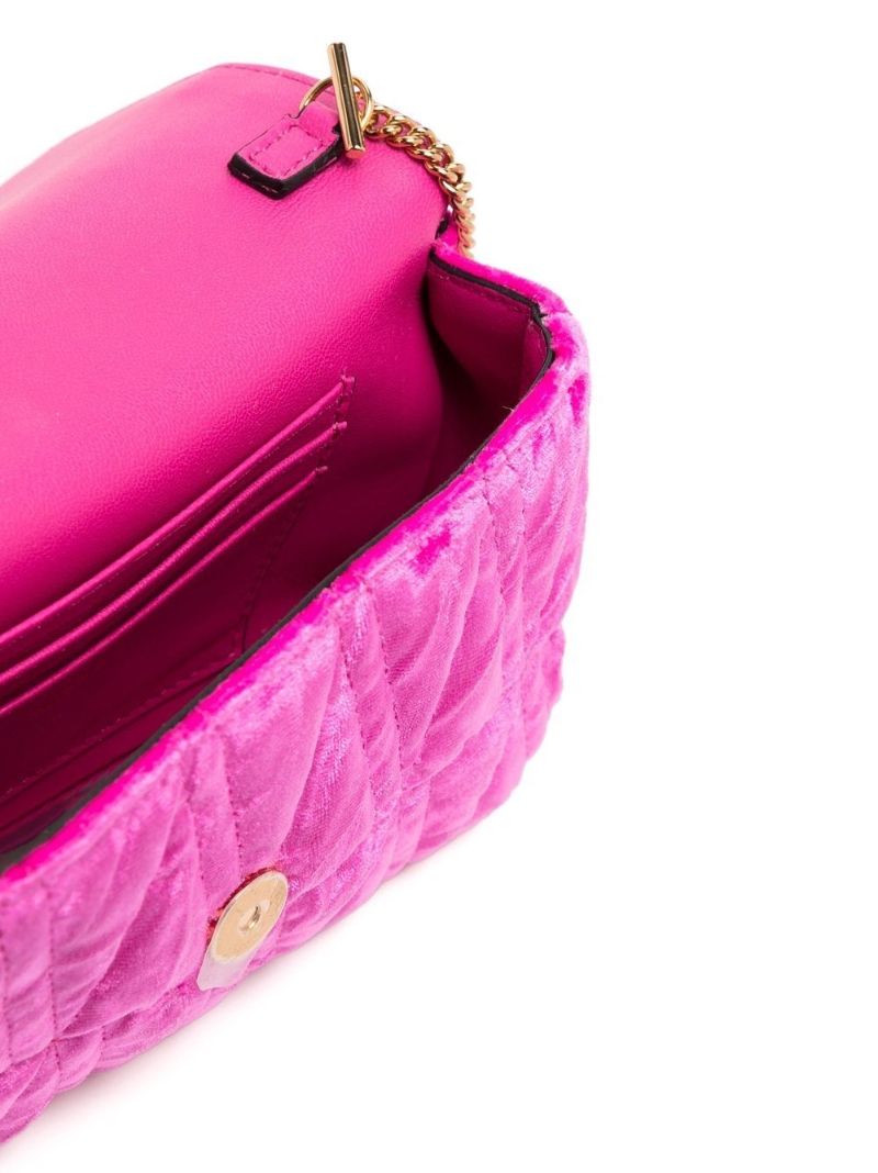 Pink Virtus Quilted Velvet Mini Bag