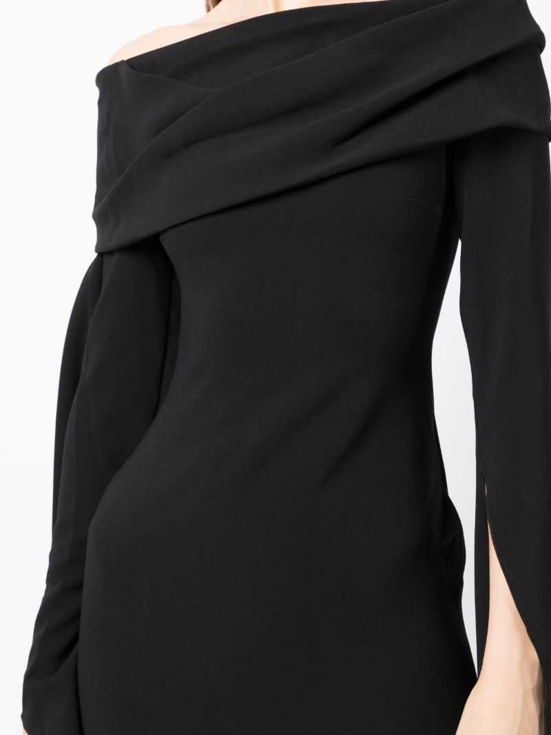 Black Arden Off-shoulder Gown