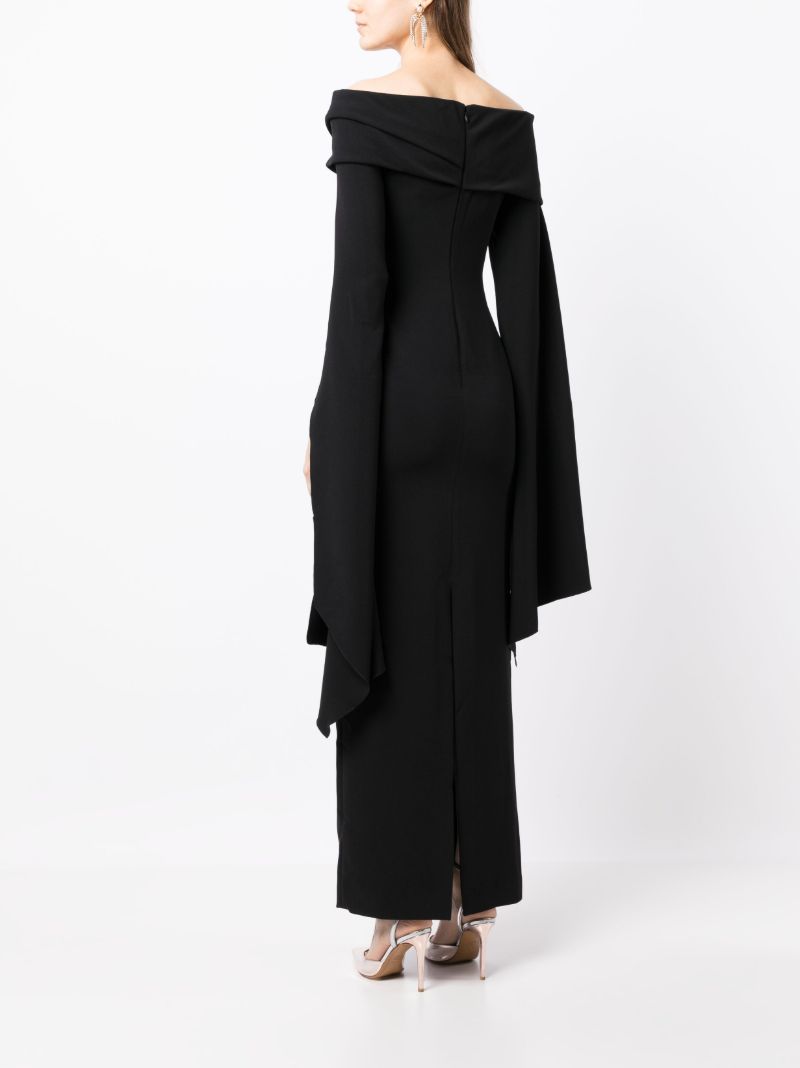 Black Arden Off-shoulder Gown