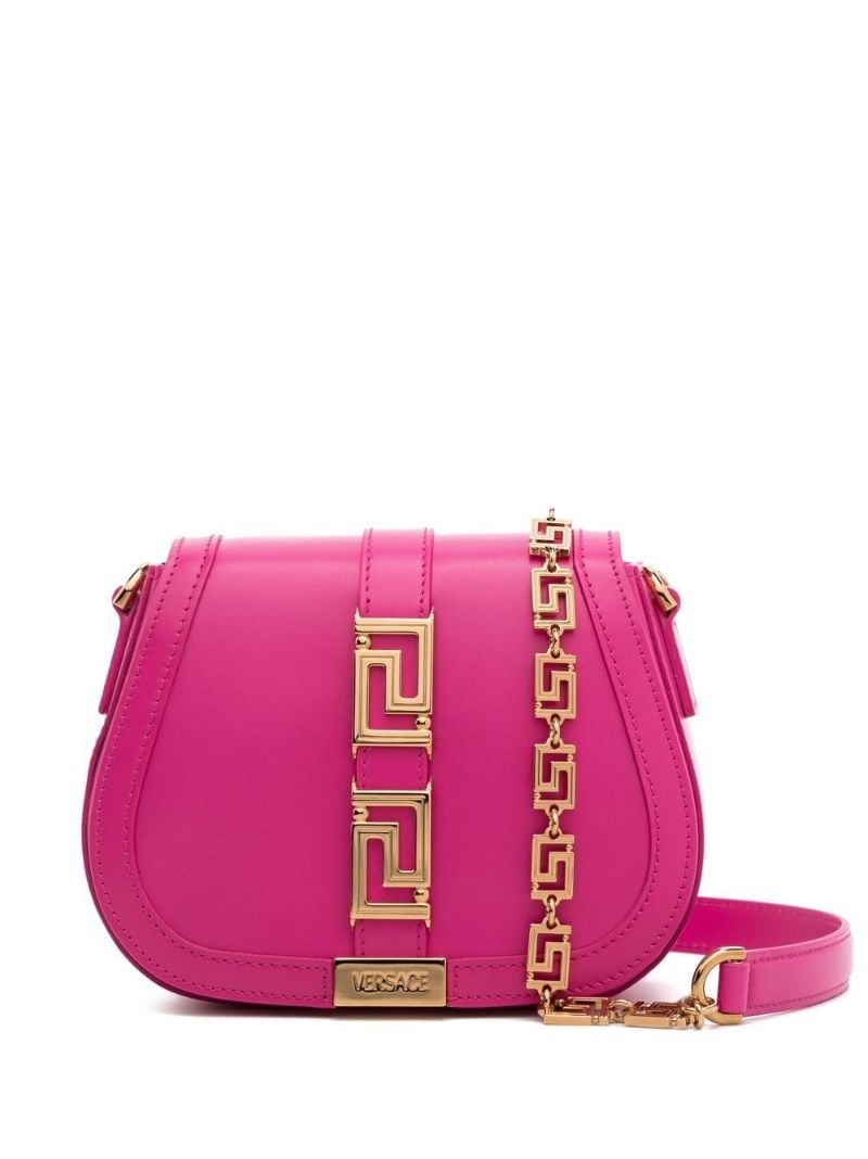 Pink Greca Goddess Shoulder Bag