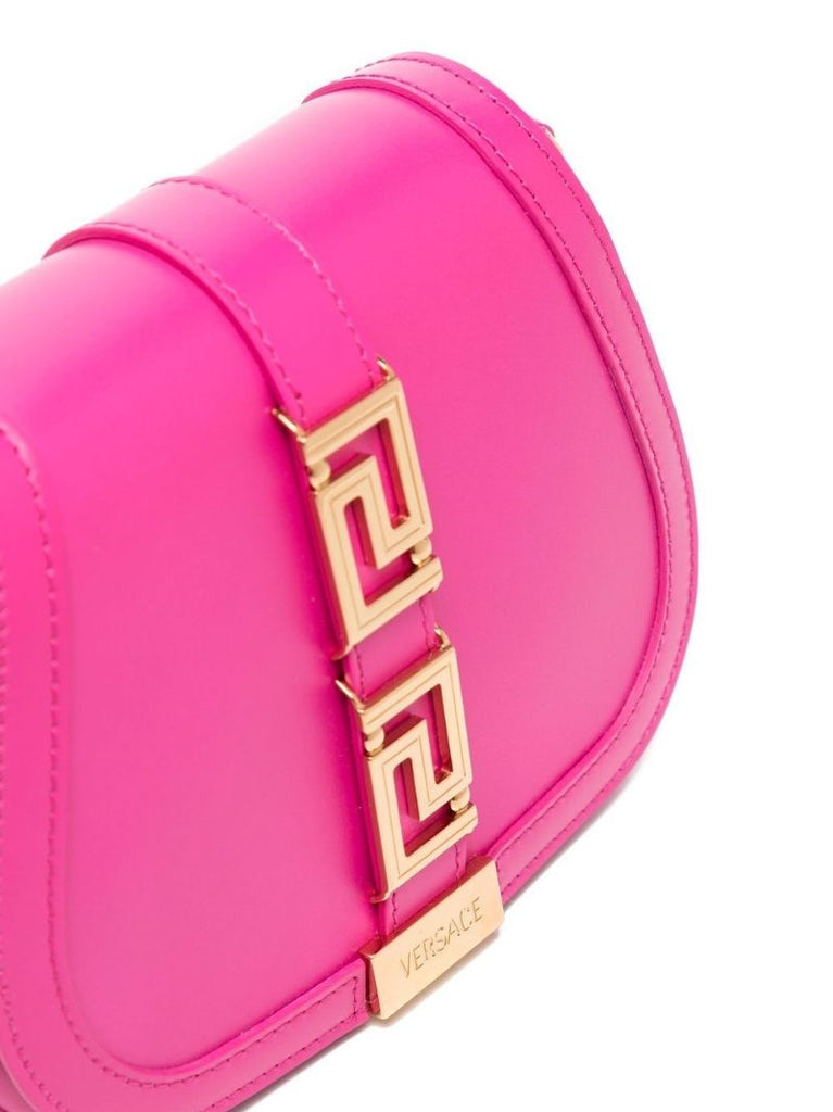 Pink Greca Goddess Shoulder Bag