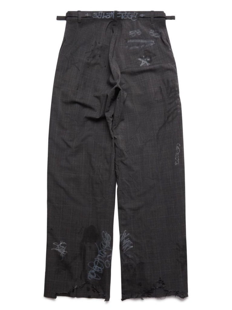 Black Graffiti Skater Tailored Trousers