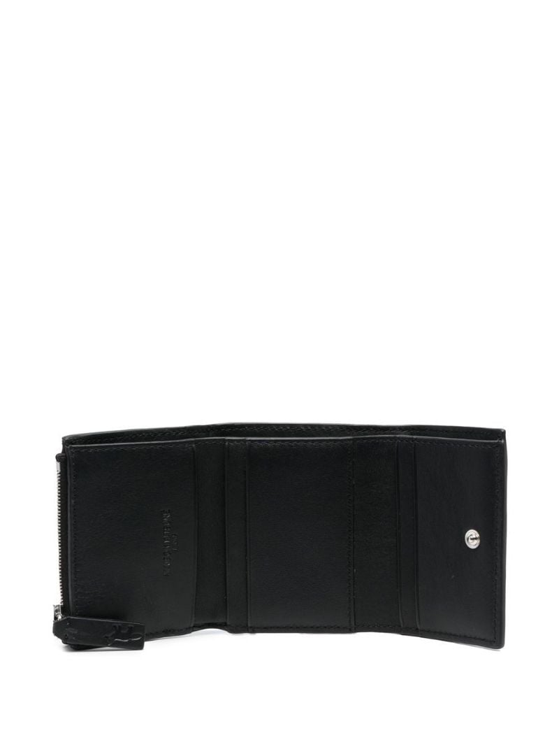Black Tricolor Fox Leather Wallet