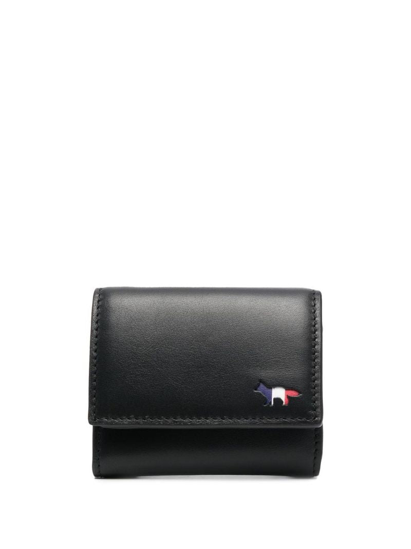 Black Tricolor Fox Leather Wallet