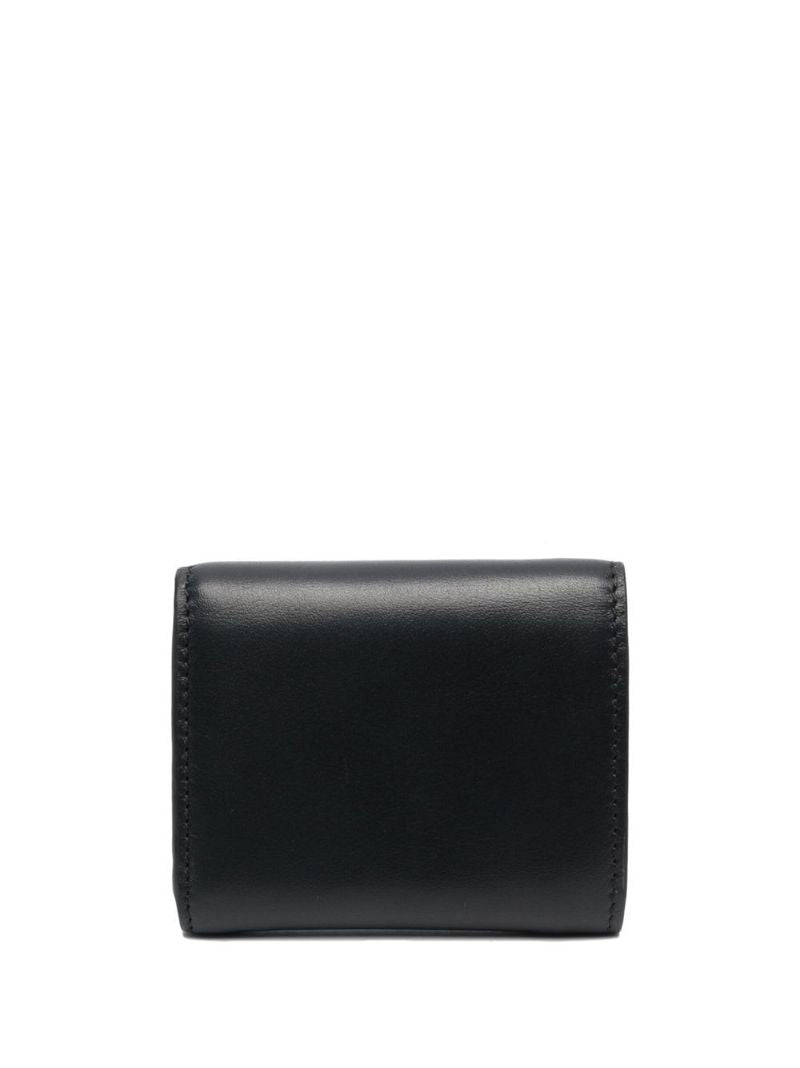 Black Tricolor Fox Leather Wallet