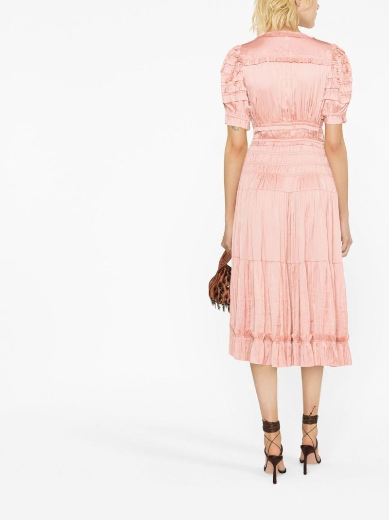Pink Carine Midi Dress