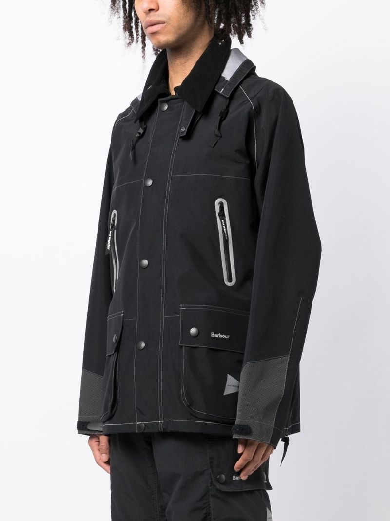 X and Wander Black 3l Hooded Jacket