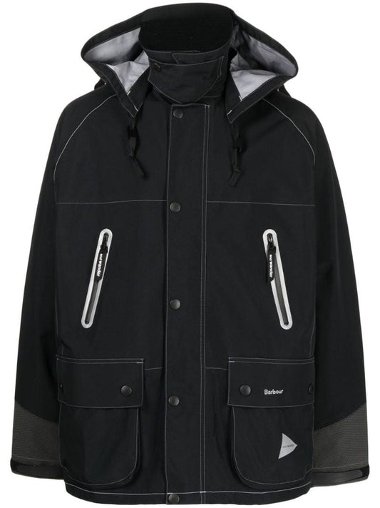 X and Wander Black 3l Hooded Jacket