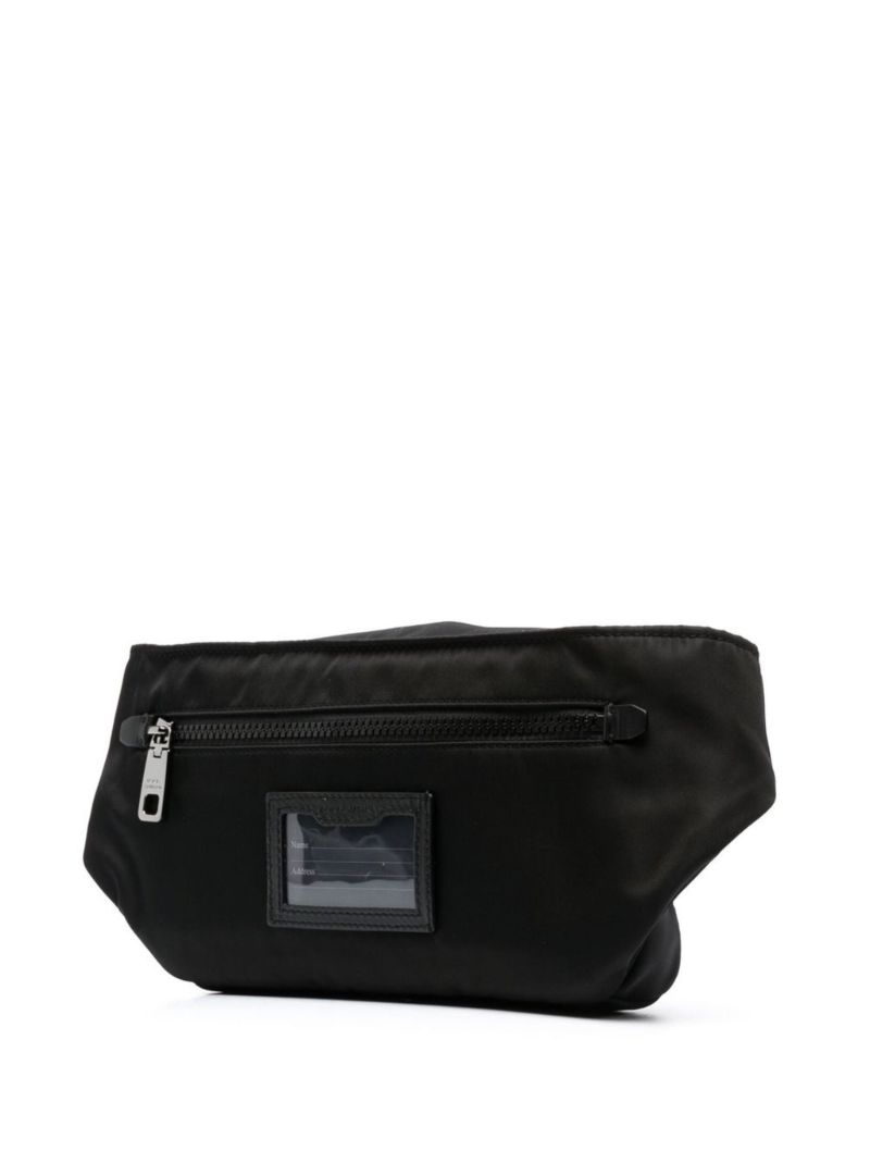 Black Raised Logo Belt Bag