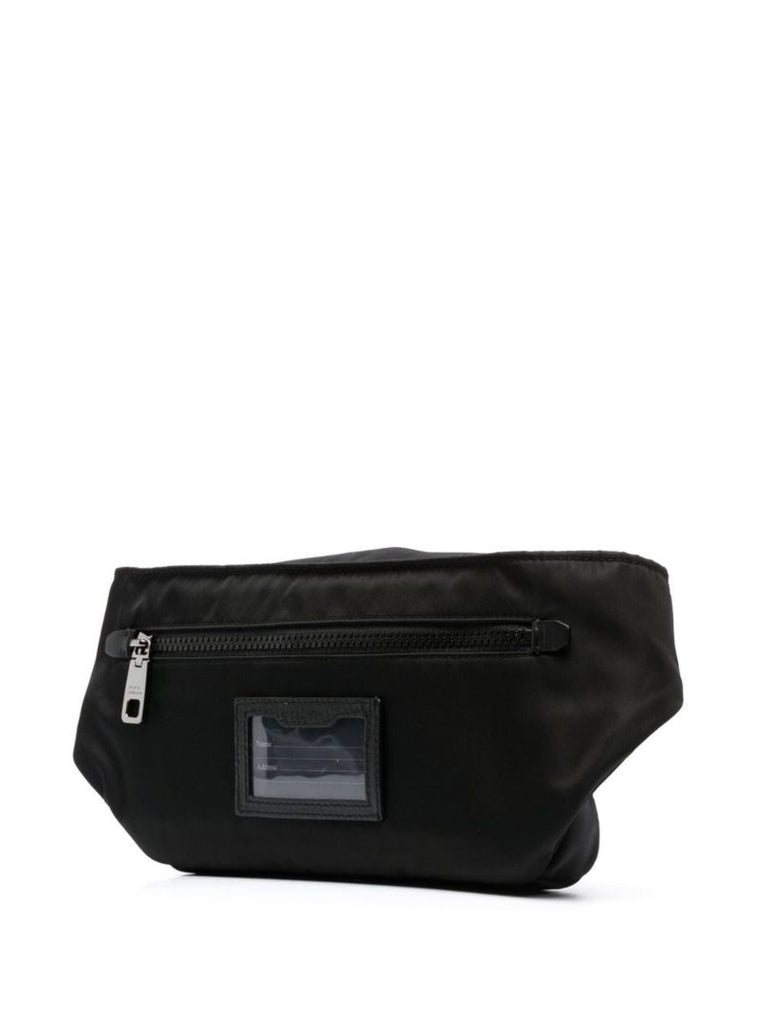 Black Raised Logo Belt Bag