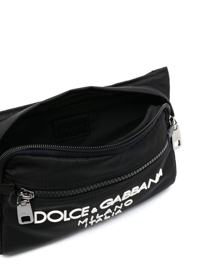 Black Raised Logo Belt Bag