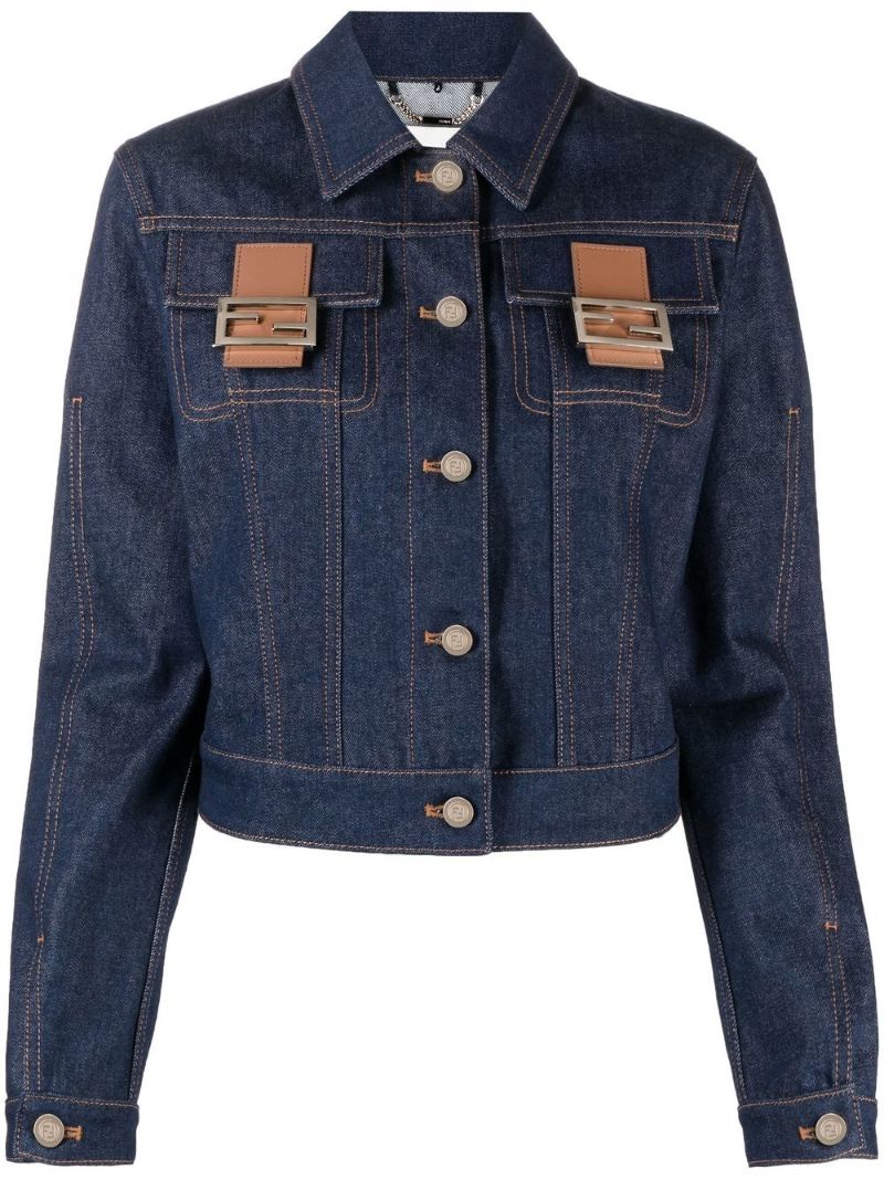Blue Ff Logo Denim Jacket