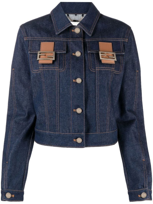 Blue Ff Logo Denim Jacket