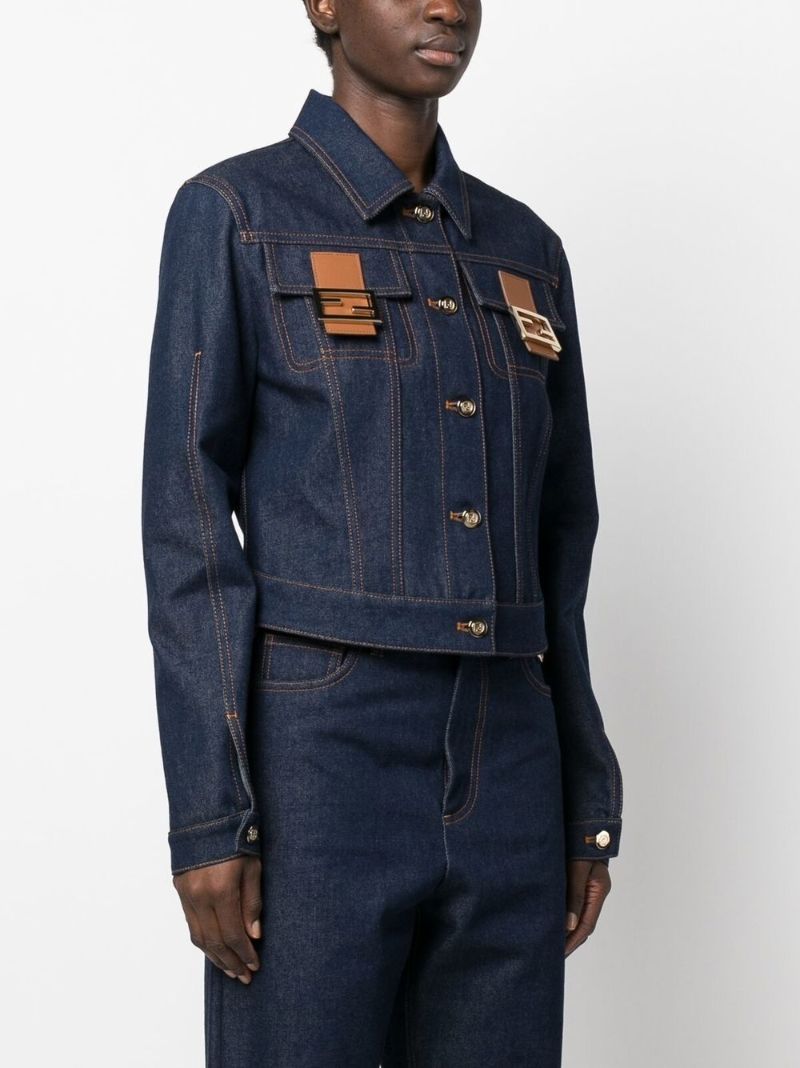 Blue Ff Logo Denim Jacket