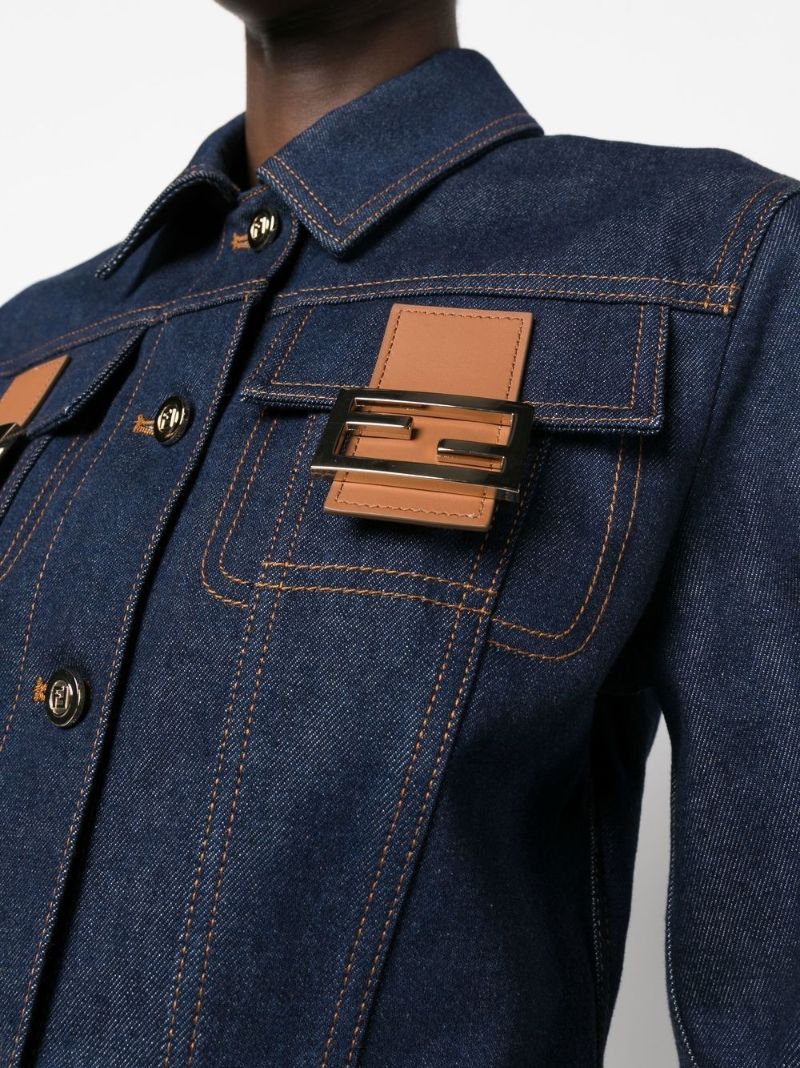Blue Ff Logo Denim Jacket