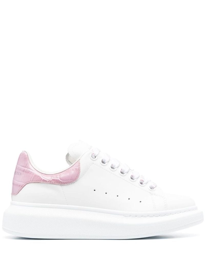 White and Pink Oversized Sneakers