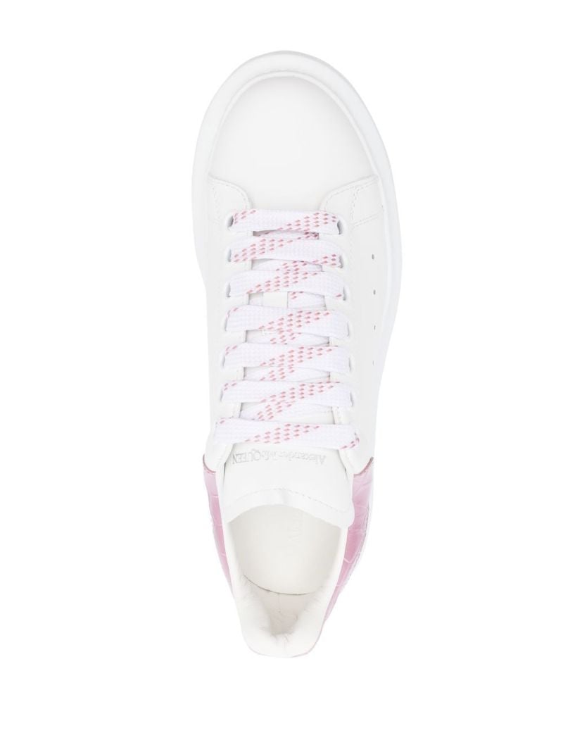 White and Pink Oversized Sneakers