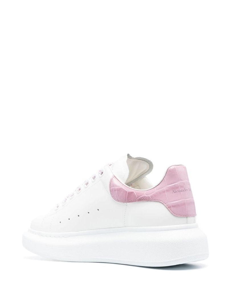 White and Pink Oversized Sneakers