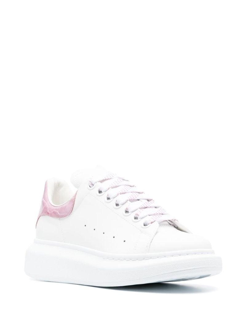 White and Pink Oversized Sneakers