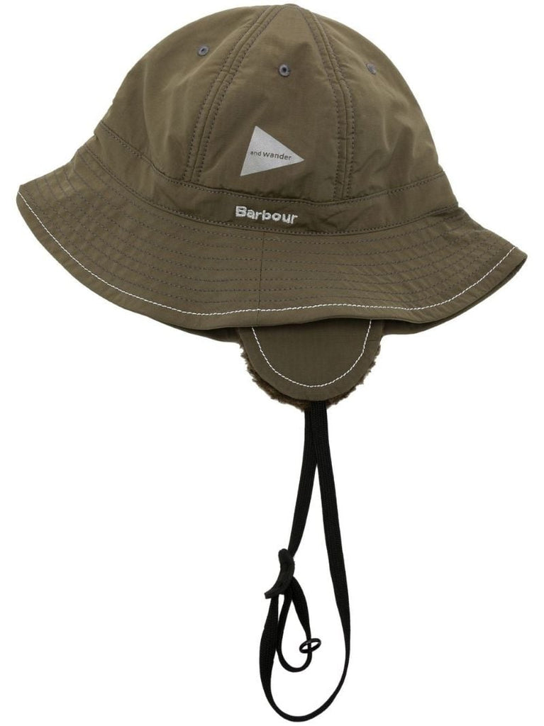 Green Logo Print Bucket Hat