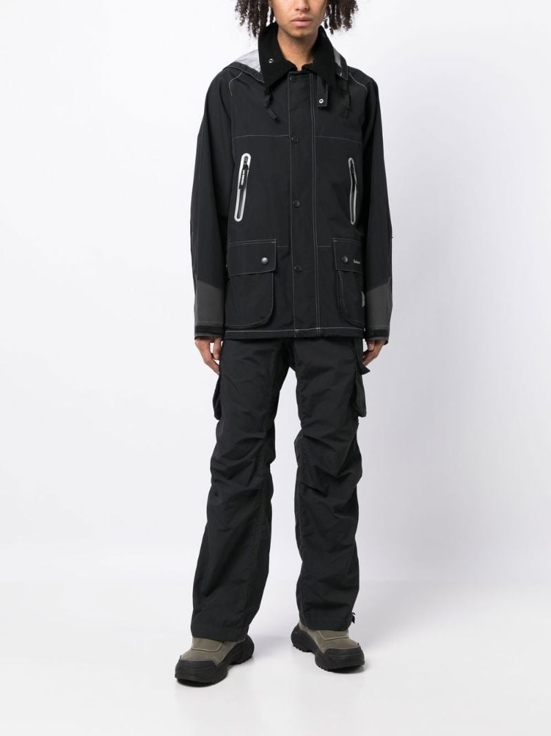 X and Wander Black Straight-leg Cargo Trousers