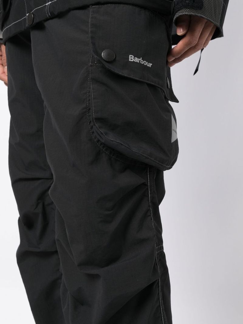 X and Wander Black Straight-leg Cargo Trousers