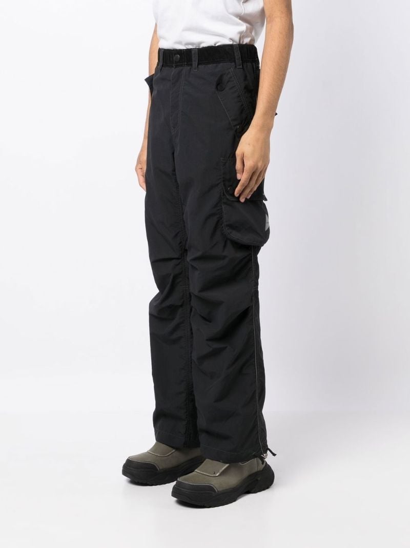 X and Wander Black Straight-leg Cargo Trousers