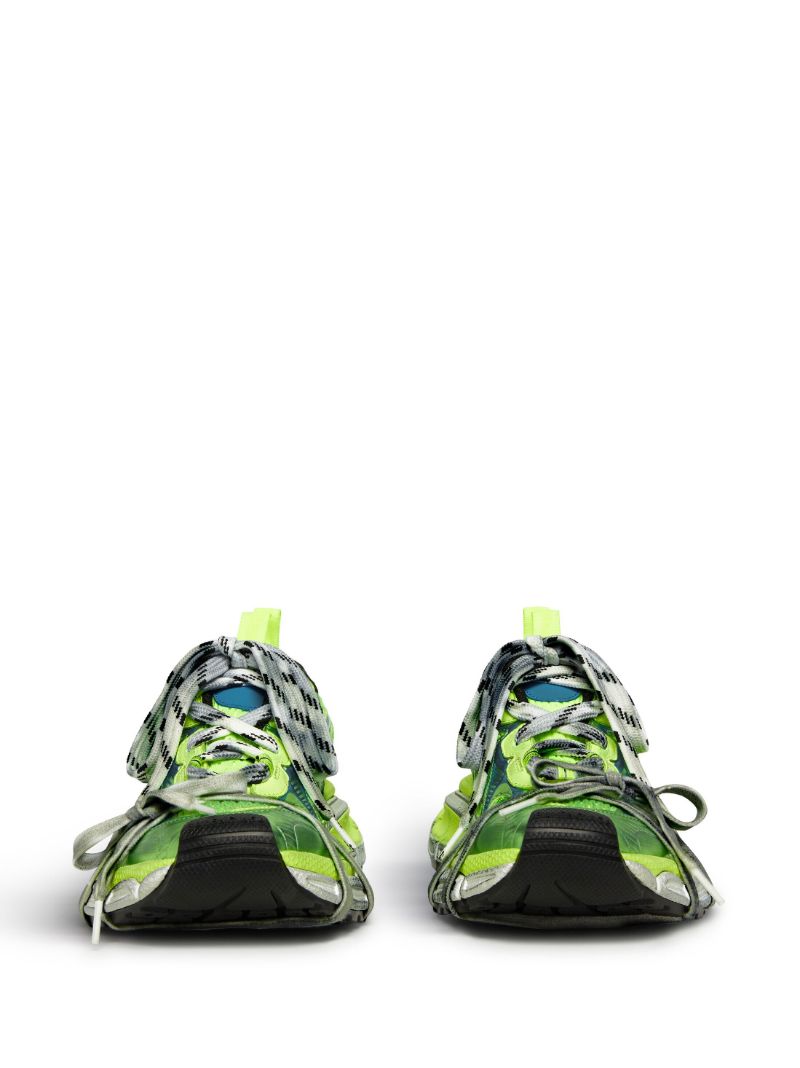 Green 3xl Panelled Sneakers