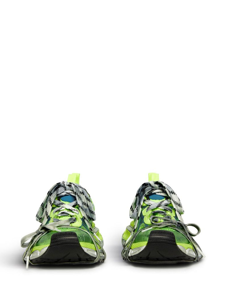 Green 3xl Panelled Sneakers