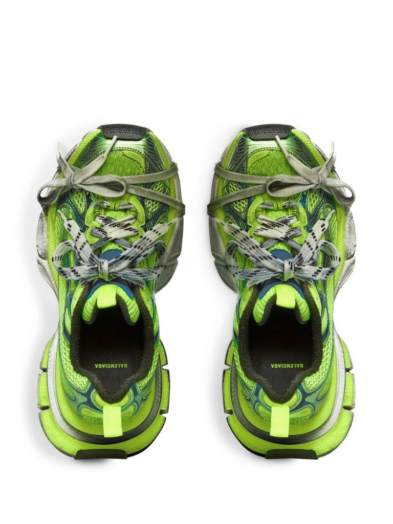 Green 3xl Panelled Sneakers