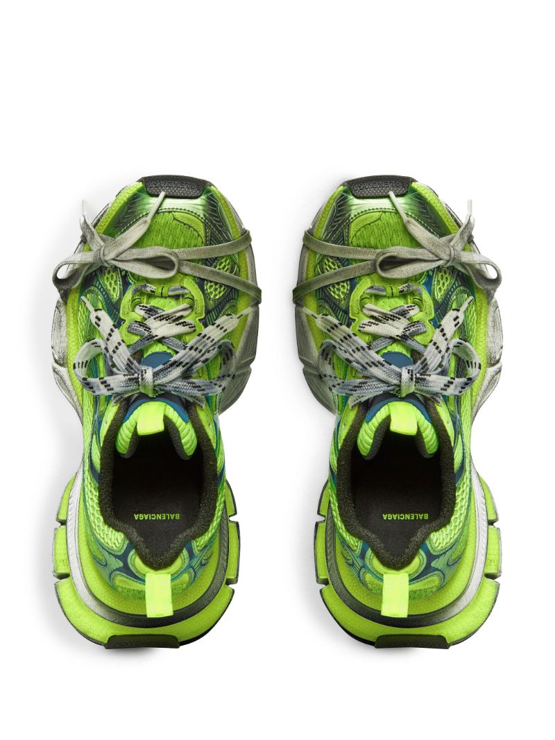 Green 3xl Panelled Sneakers