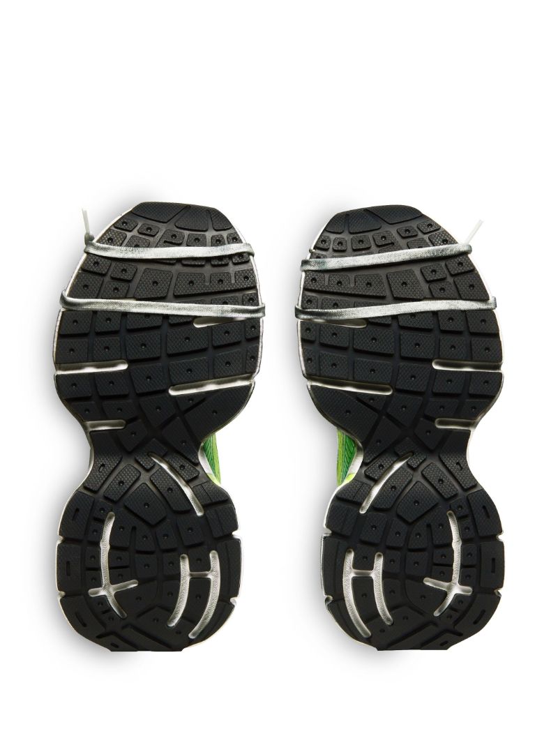 Green 3xl Panelled Sneakers
