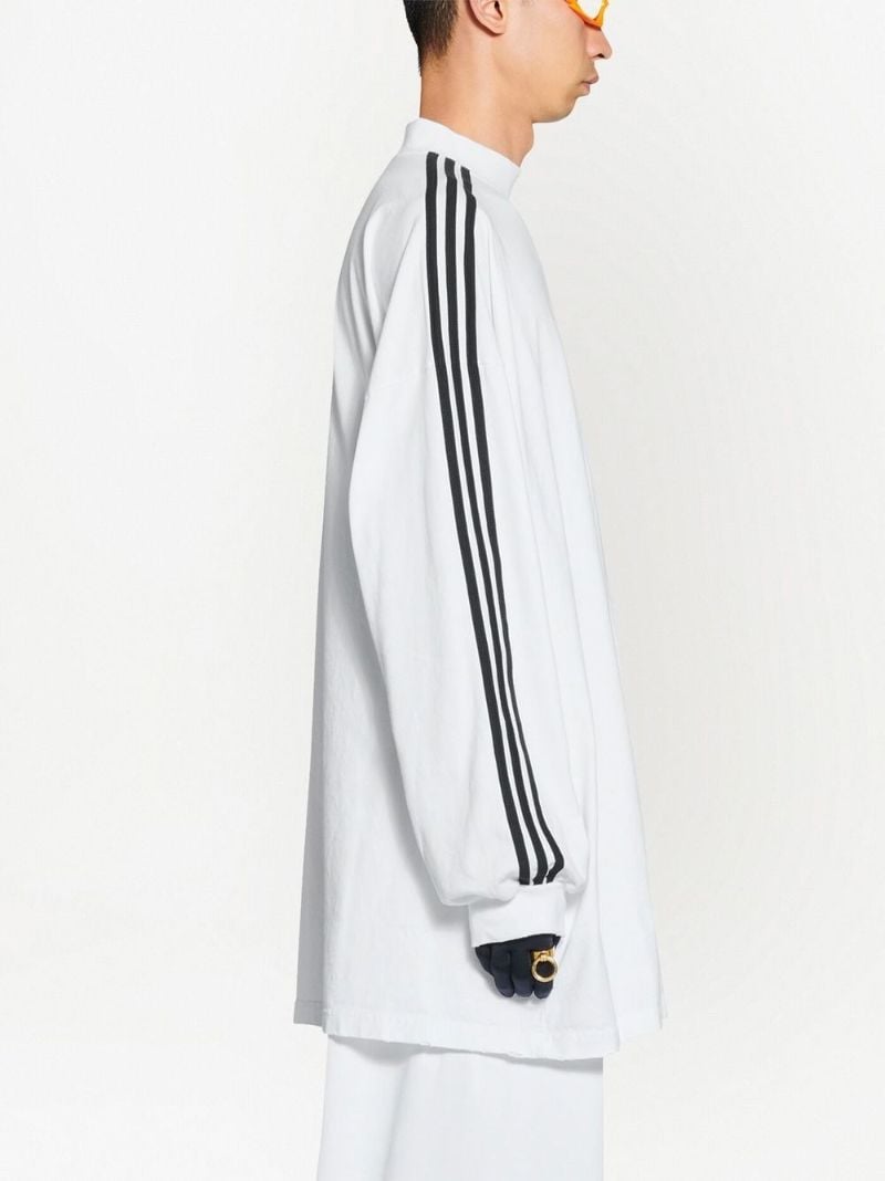 X Adidas White Logo Print Three-stripe Cotton Sweatshirt