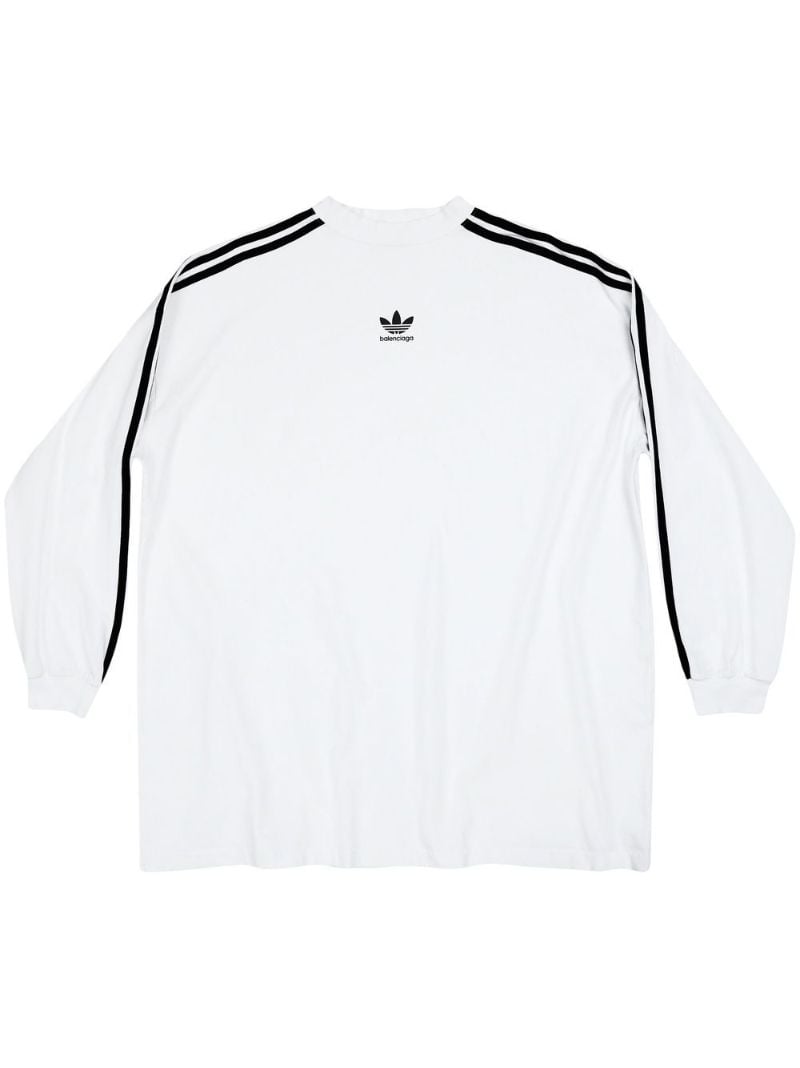 X Adidas White Logo Print Three-stripe Cotton Sweatshirt