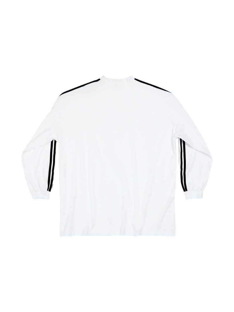 X Adidas White Logo Print Three-stripe Cotton Sweatshirt