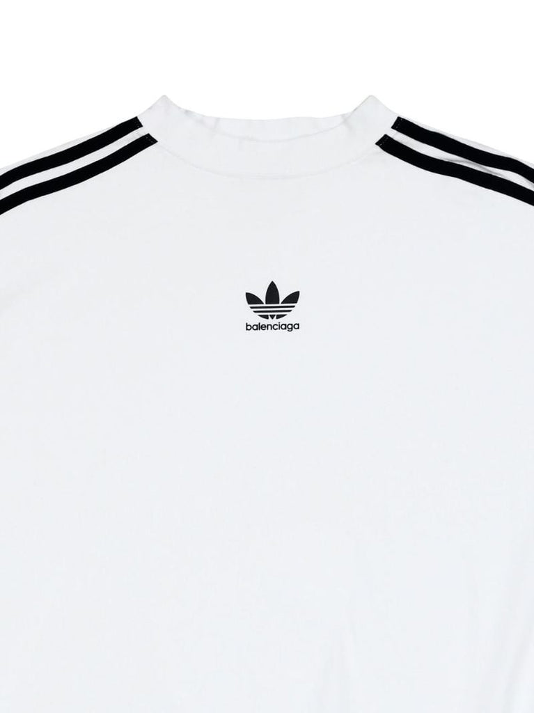 X Adidas White Logo Print Three-stripe Cotton Sweatshirt