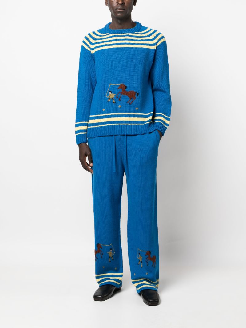 Blue Pony Lasso Embroidered Sweater