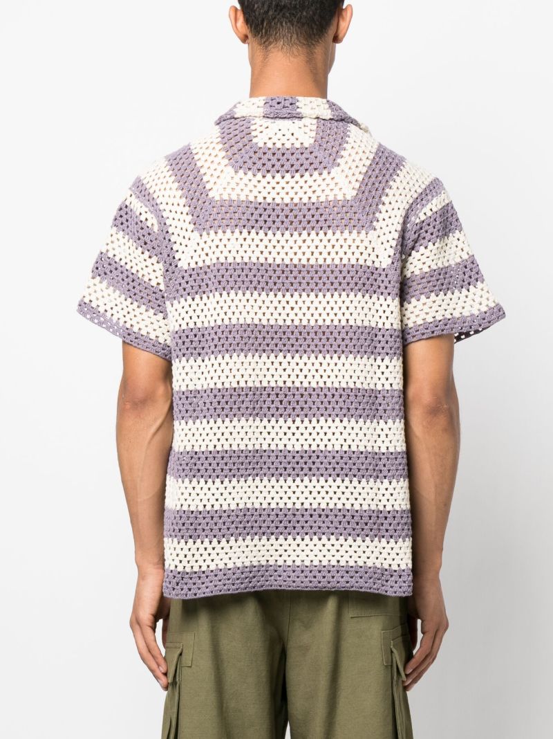Purple and White Flagship Crochet Shirt