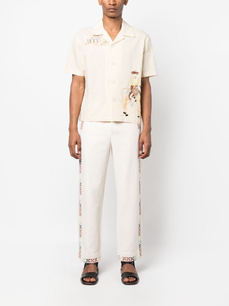 Neutral Beaded Buckaroo Short-sleeve Shirt