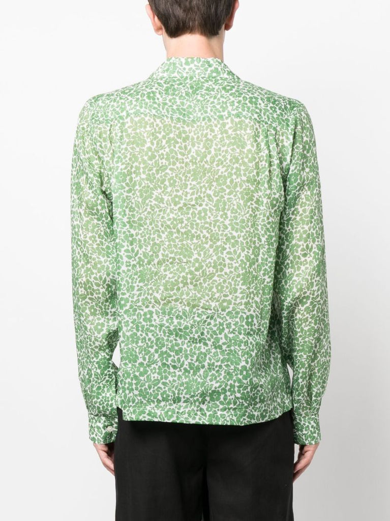 Green Meadow Floral Print Shirt