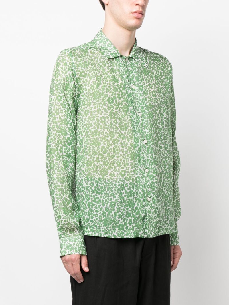 Green Meadow Floral Print Shirt