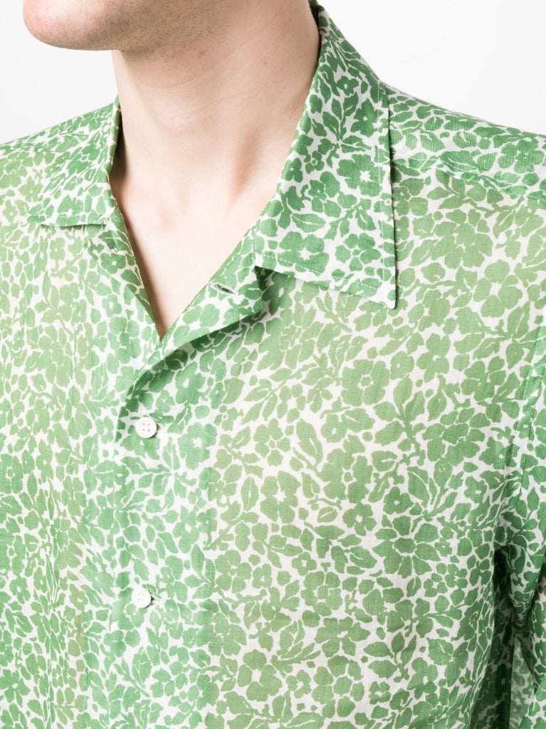 Green Meadow Floral Print Shirt