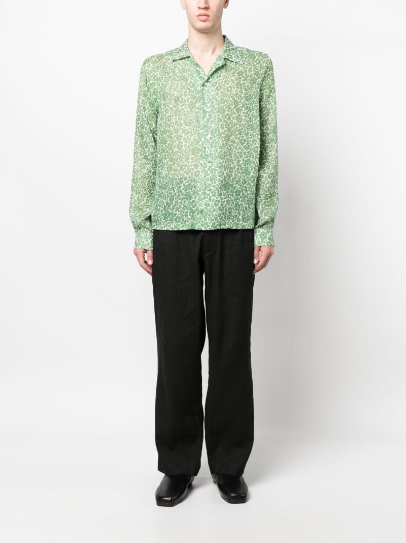 Green Meadow Floral Print Shirt