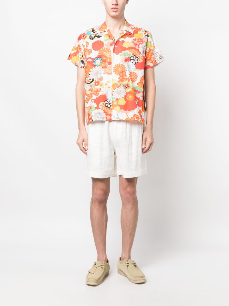 White Bedroom Garden Floral Print Shirt