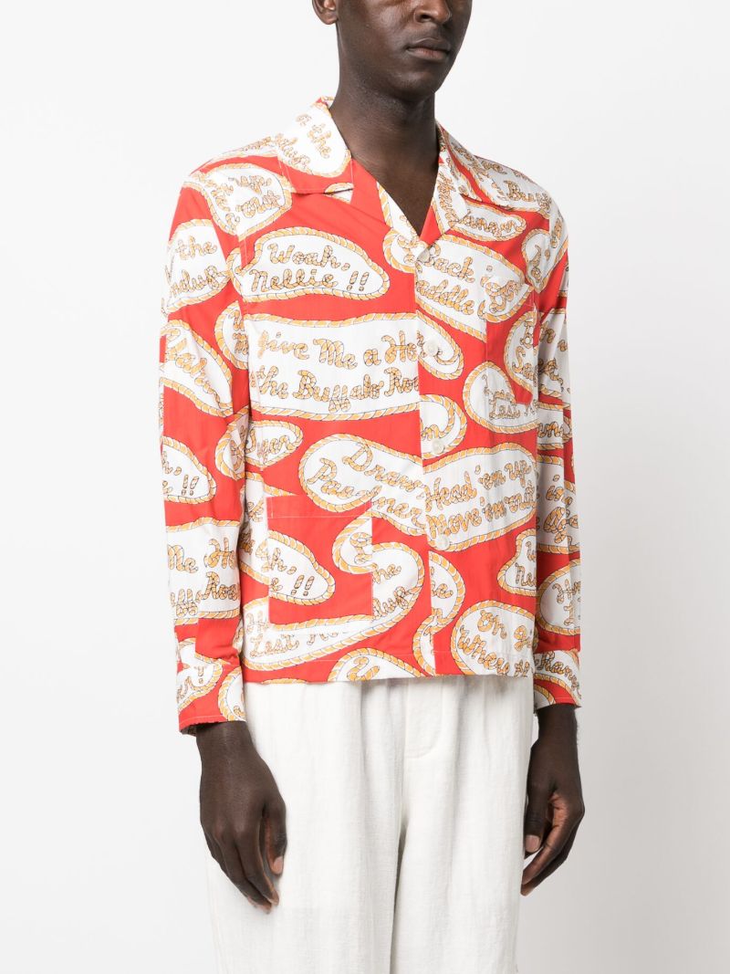 Red Rodeo Slogan Print Shirt