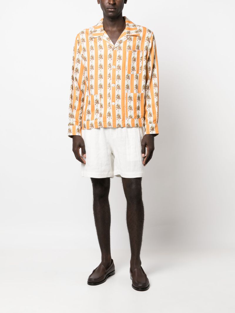Neutral Striped Fruit Bowl Shirt