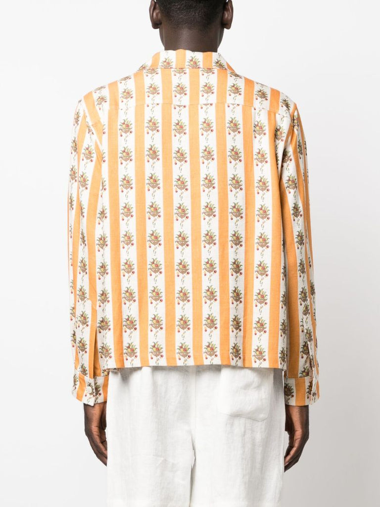 Neutral Striped Fruit Bowl Shirt